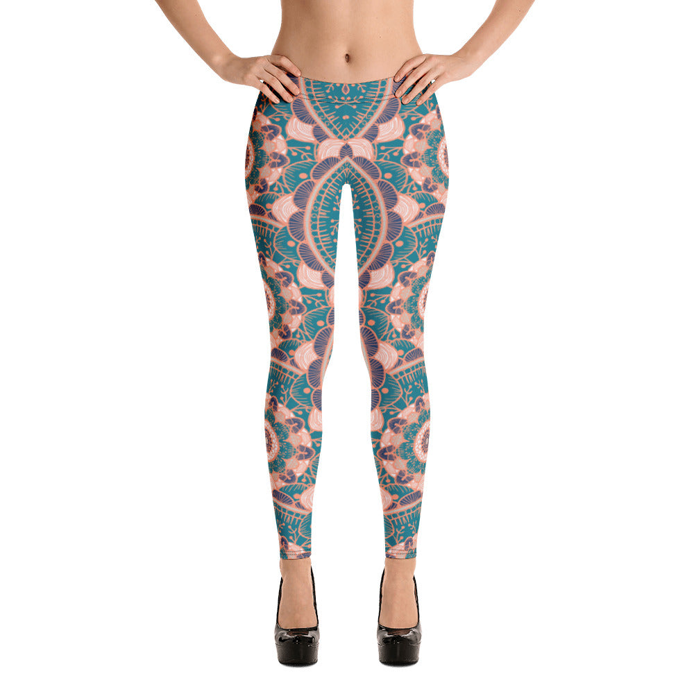 Leggings - Teal Mandala