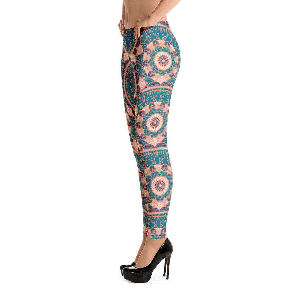 Leggings - Teal Mandala