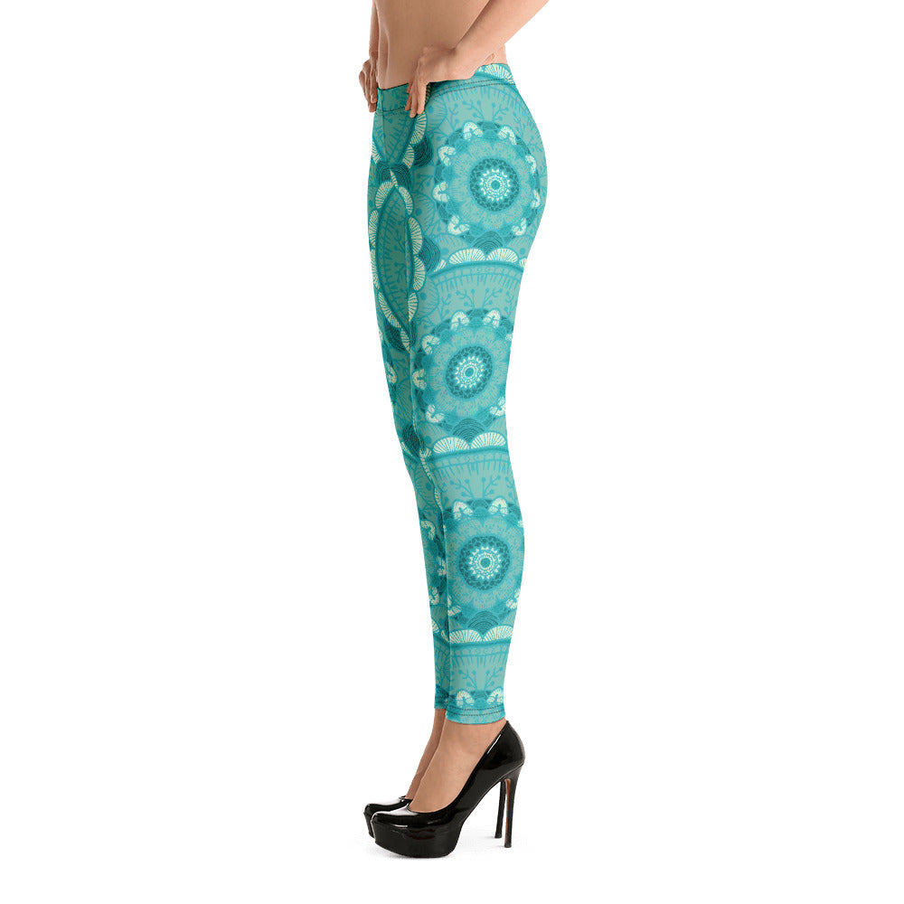 Leggings - Green Mandala