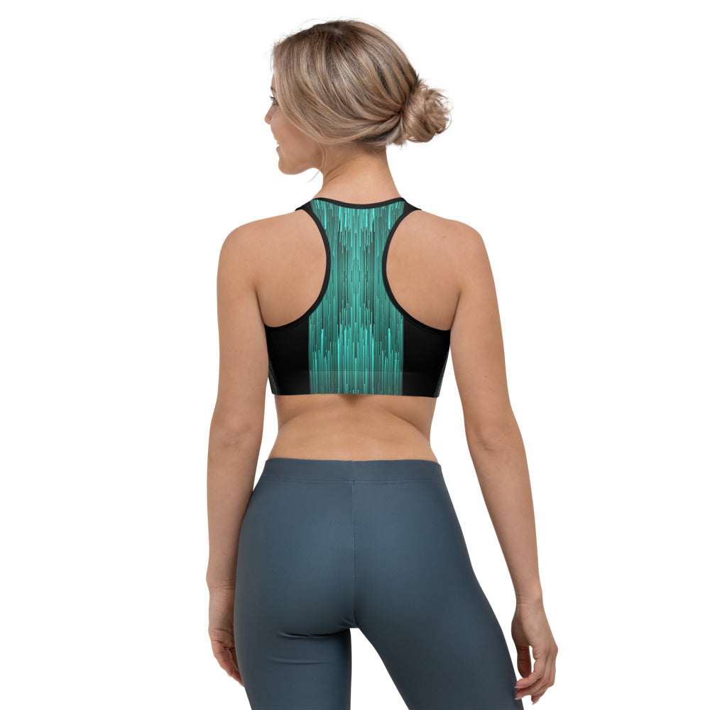 Sports Bra -Green Rain