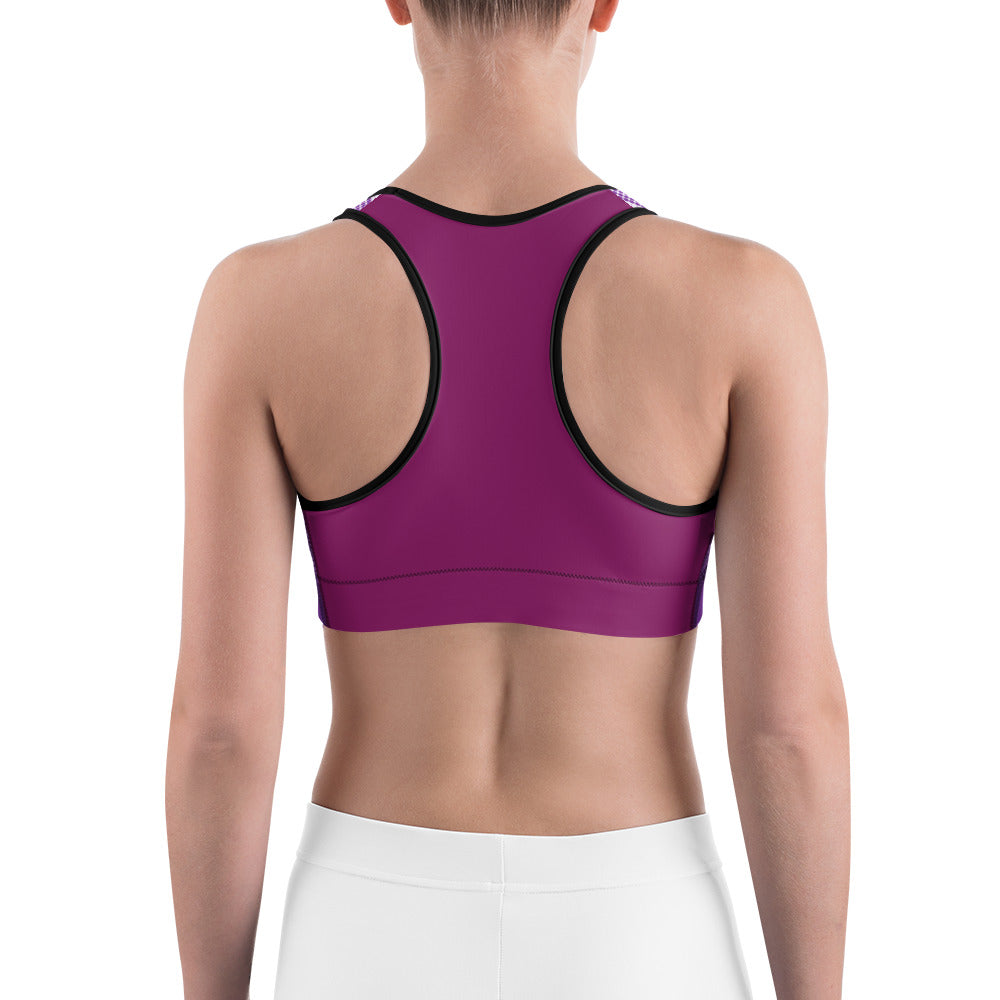 Sports Bra - Purple Zig Zag