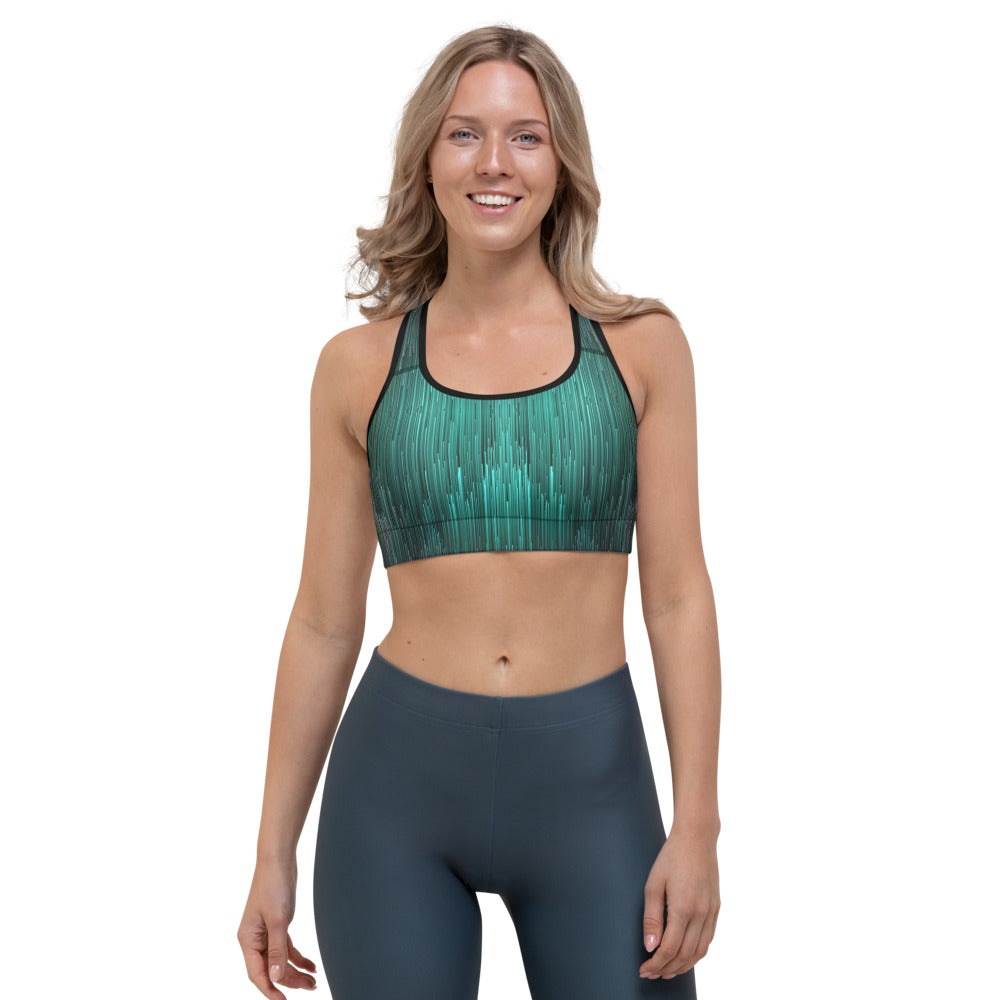 Sports Bra -Green Rain